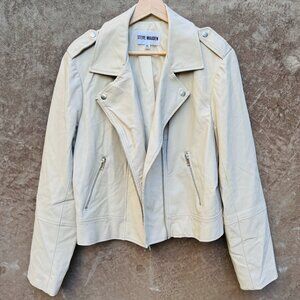 NEW STEVE MADDEN FAUX LEATHER MOTO JACKET, XL.
